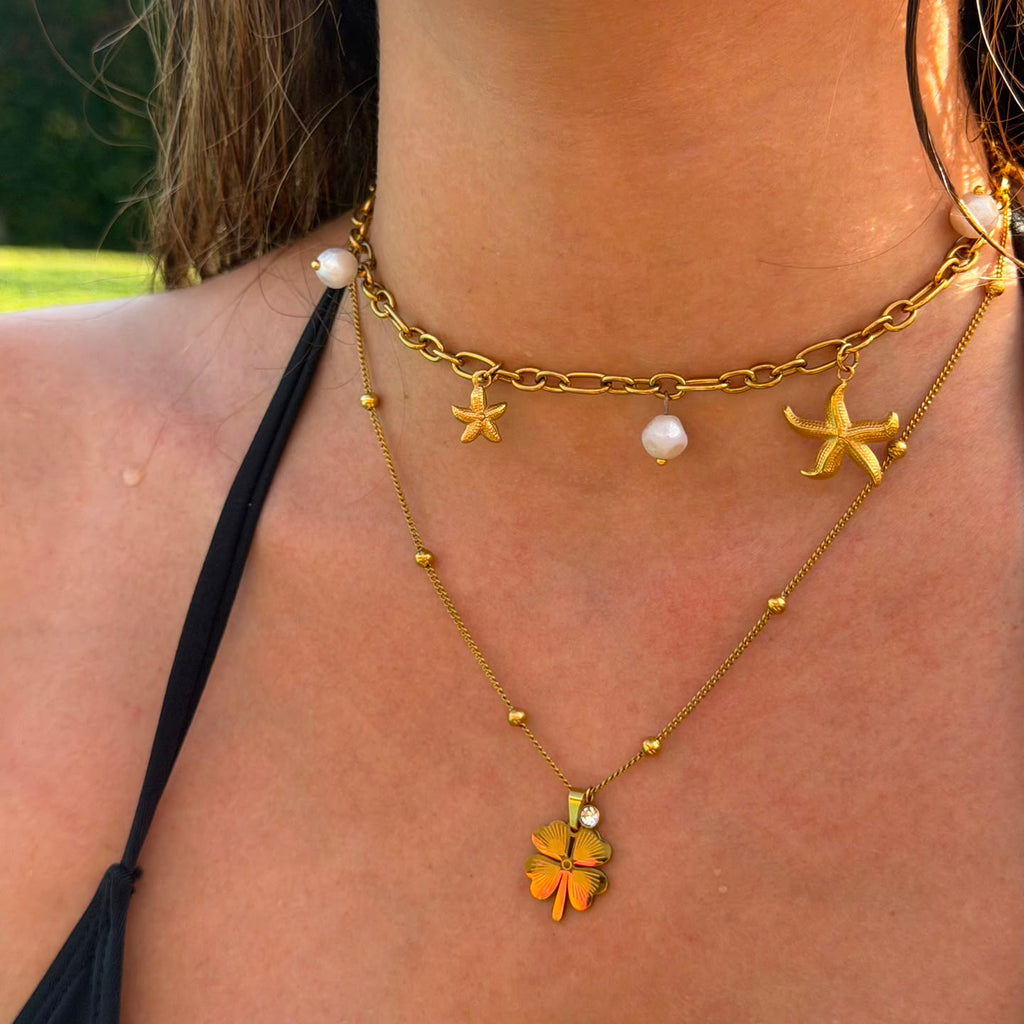 Gold Clover Necklace