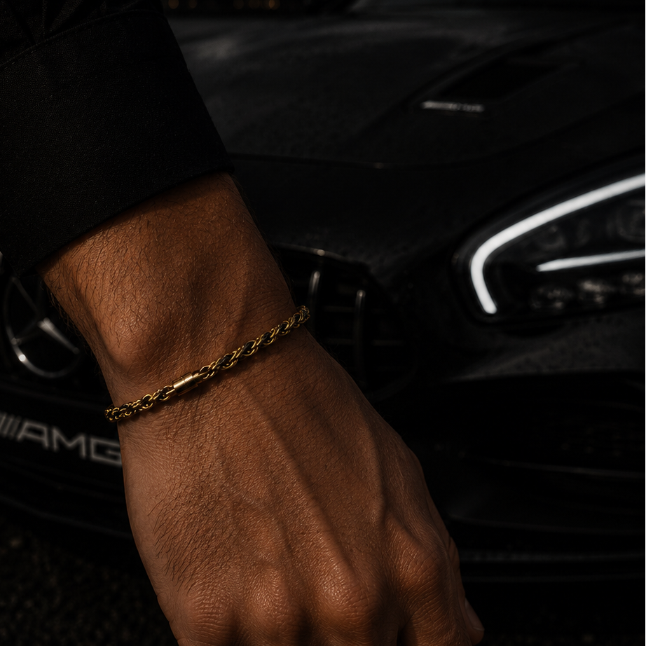 Gold Chain Twist Bracelet