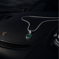 Silver Emerald Stone Necklace
