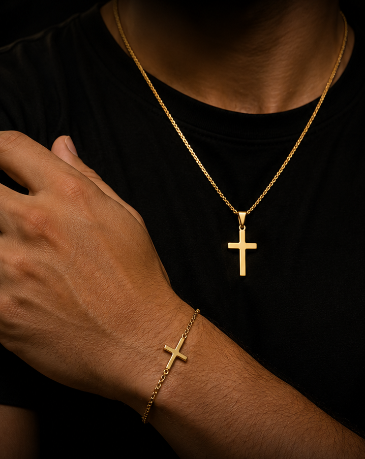 Gold Cross Bracelet